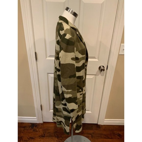 Maeve Anthropologie Green Camo Long Cardigan Sweater, Size XS - Picture 4 of 7